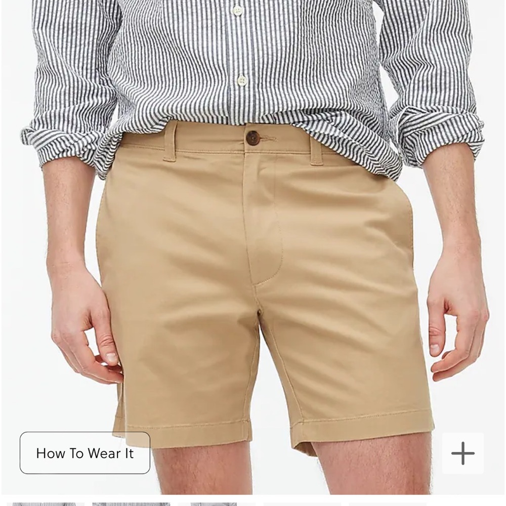 JCrew men’s shorts 7” flex chino shorts